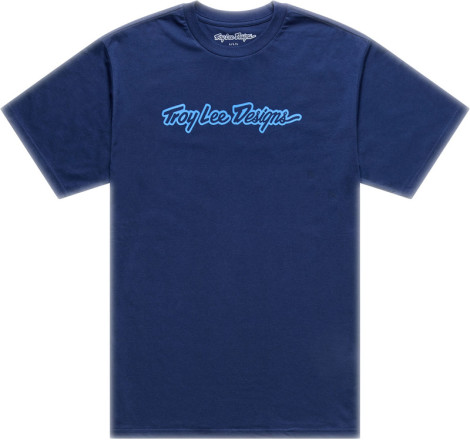 T-Shirt TROY LEE DESIGNS Signature - Navy/Aero Blue