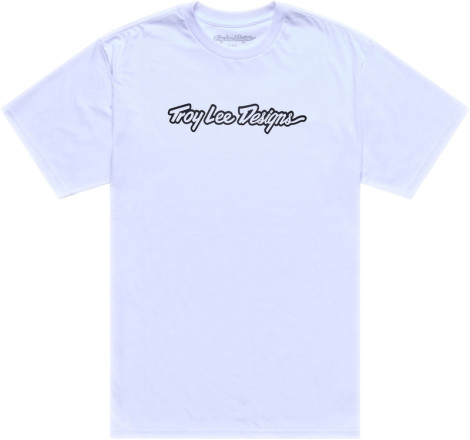 T-Shirt TROY LEE DESIGNS Signature - blanc/noir
