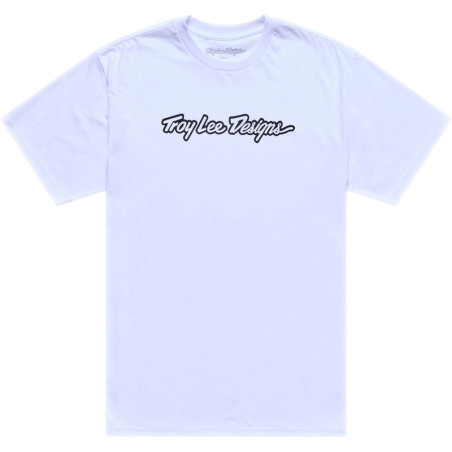 T-Shirt TROY LEE DESIGNS Signature - blanc/noir