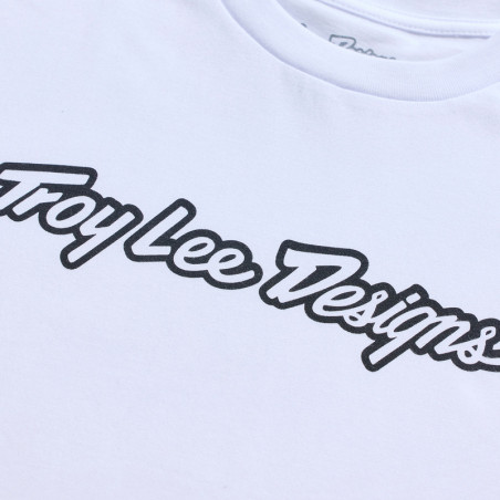 T-Shirt TROY LEE DESIGNS Signature - blanc/noir