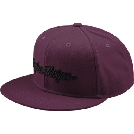 Casquette TROY LEE DESIGNS Flat Bill Snapback Signature - Sangria