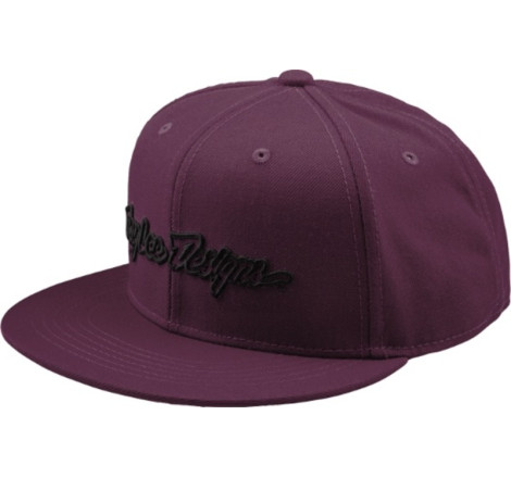 Casquette TROY LEE DESIGNS Flat Bill Snapback Signature - Sangria