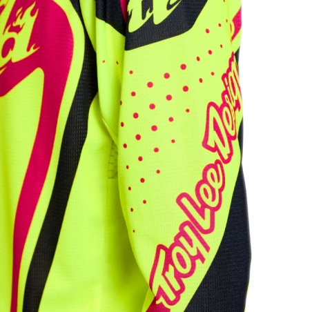 Maillot enfant TROY LEE DESIGNS GP Pro - Roller jaune fluo/fuschia
