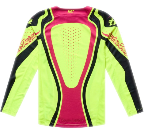 Maillot enfant TROY LEE DESIGNS GP Pro - Roller jaune fluo/fuschia
