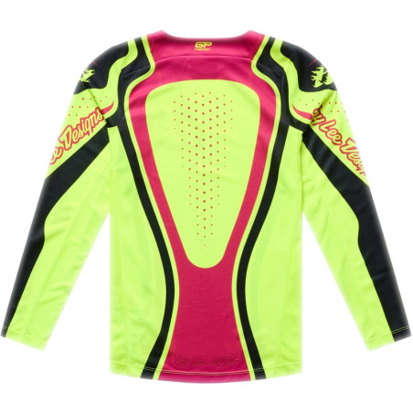 Maillot enfant TROY LEE DESIGNS GP Pro - Roller jaune fluo/fuschia