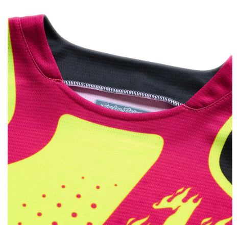 Maillot enfant TROY LEE DESIGNS GP Pro - Roller jaune fluo/fuschia