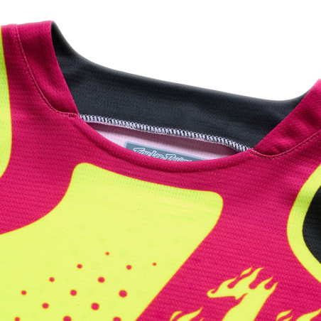 Maillot enfant TROY LEE DESIGNS GP Pro - Roller jaune fluo/fuschia