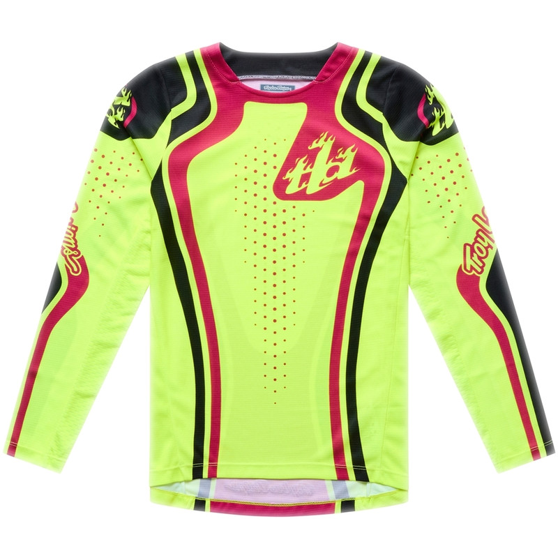 Maillot enfant TROY LEE DESIGNS GP Pro - Roller jaune fluo/fuschia