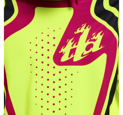Maillot enfant TROY LEE DESIGNS GP Pro - Roller jaune fluo/fuschia