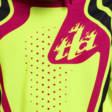 Maillot enfant TROY LEE DESIGNS GP Pro - Roller jaune fluo/fuschia