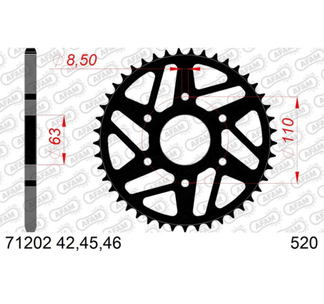 Couronne AFAM acier standard - 520