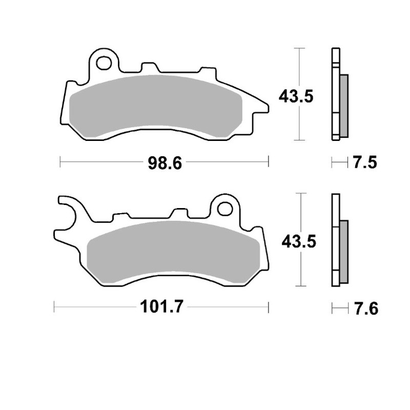 Plaquettes de frein BREMBO Scooter métal fritté - 07118XS