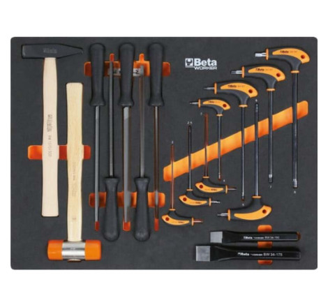 Combinaison d’ameublement d’atelier Beta Tools C45PRO 2.0 W avec 268 outils Beta Worker