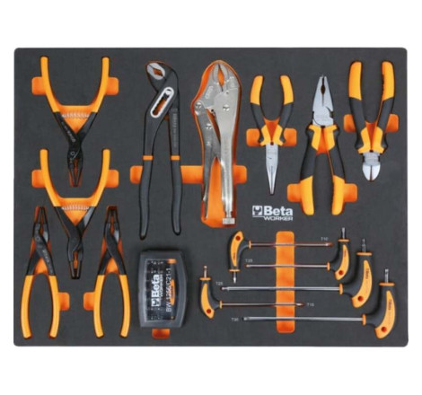 Combinaison d’ameublement d’atelier Beta Tools C45PRO 2.0 W avec 268 outils Beta Worker