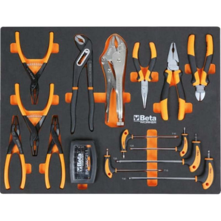 Combinaison d’ameublement d’atelier Beta Tools C45PRO 2.0 W avec 268 outils Beta Worker