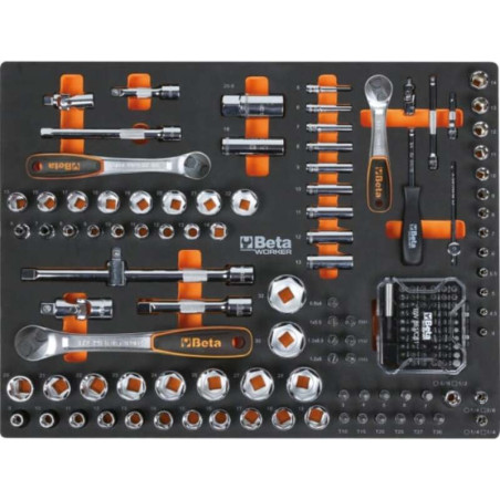 Combinaison d’ameublement d’atelier Beta Tools C45PRO 2.0 W avec 268 outils Beta Worker
