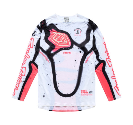 Maillot TROY LEE DESIGNS SE Ultra Membrane Taille L - blanc/Infra Red