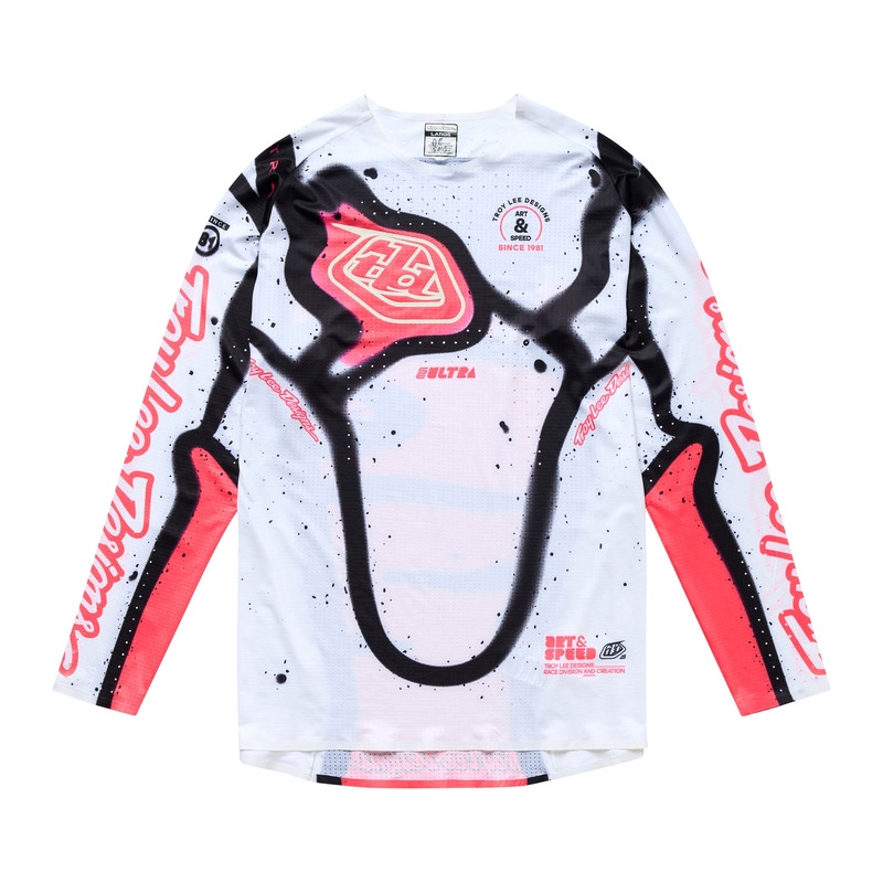 Maillot TROY LEE DESIGNS SE Ultra Membrane Taille L - blanc/Infra Red