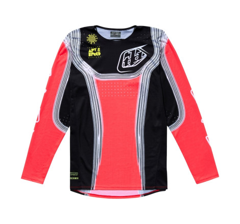 Maillot TROY LEE DESIGNS SE Pro Stripes Taille M - Infra Red/noir