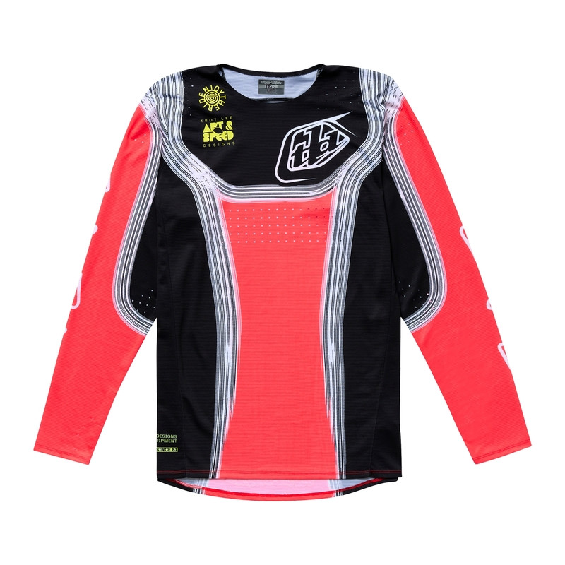 Maillot TROY LEE DESIGNS SE Pro Stripes Taille M - Infra Red/noir