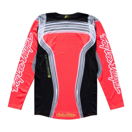 Maillot TROY LEE DESIGNS SE Pro Stripes Taille M - Infra Red/noir