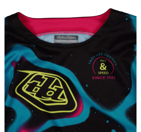 Maillot enfant TROY LEE DESIGNS GP Pro Membrane Taille YS - noir/jaune
