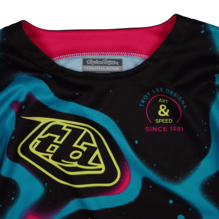 Maillot enfant TROY LEE DESIGNS GP Pro Membrane Taille YS - noir/jaune