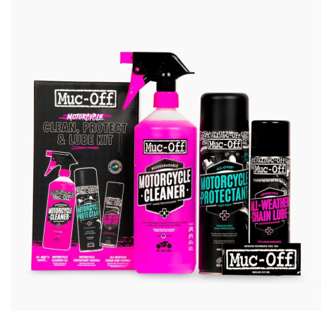 Kit d'entretien moto MUC-OFF Clean, Protect & Lube