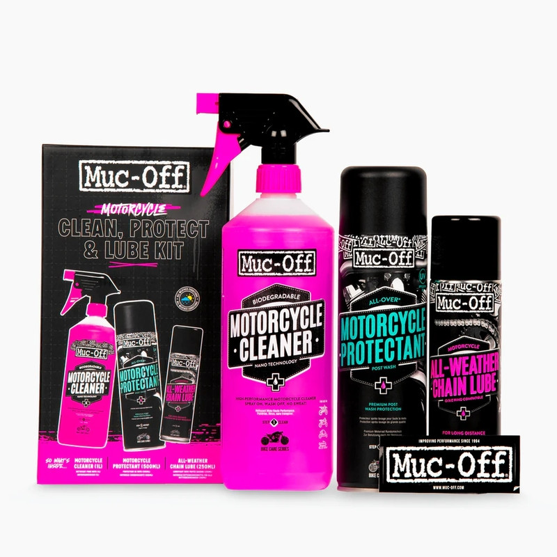 Kit d'entretien moto MUC-OFF Clean, Protect & Lube