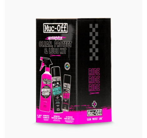 Kit d'entretien moto MUC-OFF Clean, Protect & Lube