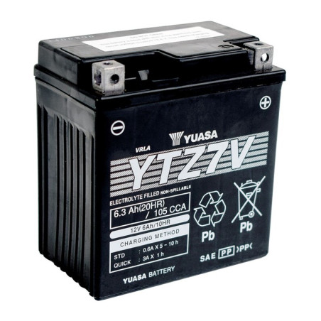 Batterie YUASA sans entretien activée usine - YTZ7V FA