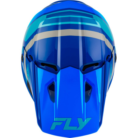 Casque enfant FLY RACING Kinetic Scrap - bleu/Light Blue/gris