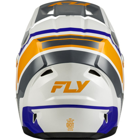 Casque enfant FLY RACING Kinetic Scrap - blanc/Orange/bleu/gris