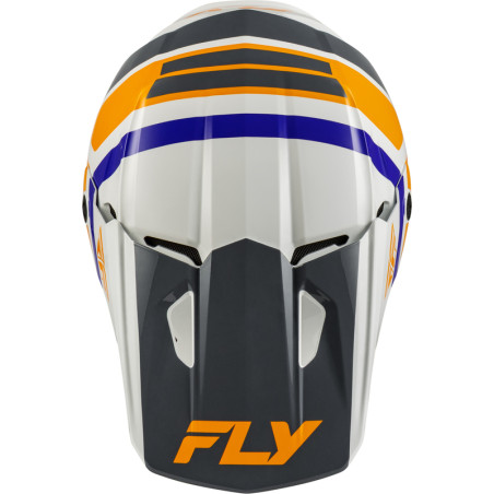 Casque enfant FLY RACING Kinetic Scrap - blanc/Orange/bleu/gris
