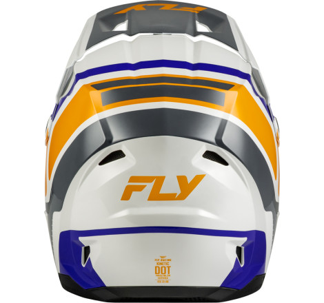 Casque enfant FLY RACING Kinetic Scrap - blanc/Orange/bleu/gris