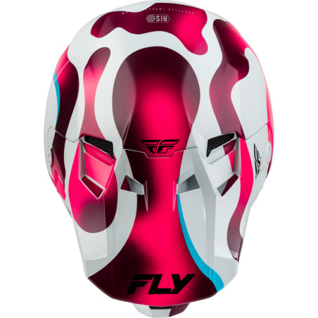 Casque FLY RACING Formula CC Vibe - blanc/rose/bleu