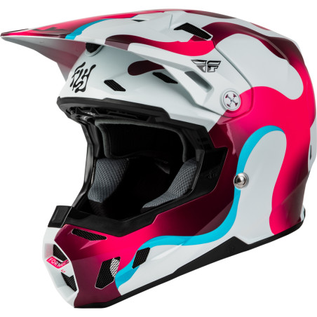 Casque FLY RACING Formula CC Vibe - blanc/rose/bleu