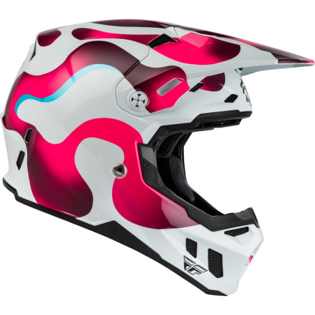 Casque FLY RACING Formula CC Vibe - blanc/rose/bleu