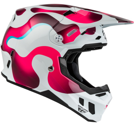 Casque FLY RACING Formula CC Vibe - blanc/rose/bleu
