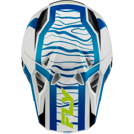 Casque FLY RACING Formula CP Charge - blanc/bleu/noir