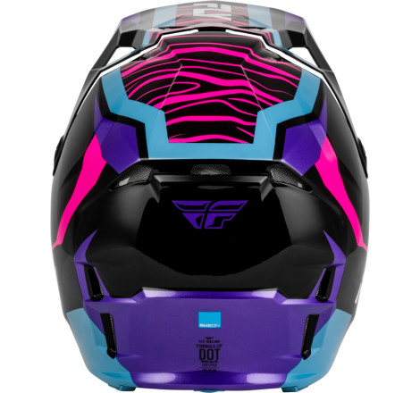 Casque FLY RACING Formula CP Charge - noir/violet/rose/bleu