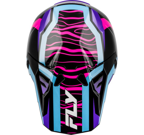 Casque FLY RACING Formula CP Charge - noir/violet/rose/bleu