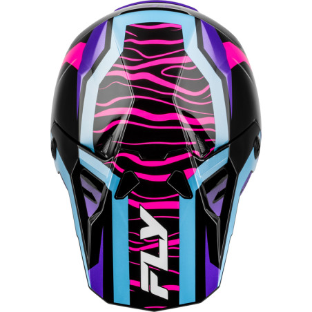 Casque FLY RACING Formula CP Charge - noir/violet/rose/bleu