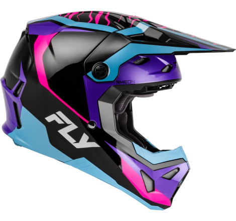 Casque FLY RACING Formula CP Charge - noir/violet/rose/bleu