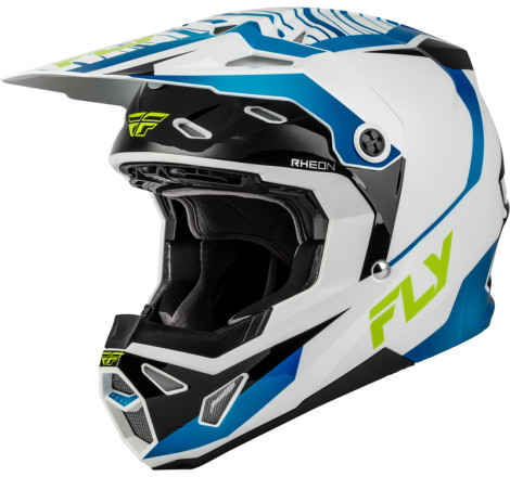 Casque FLY RACING Formula CP Charge - blanc/bleu/noir