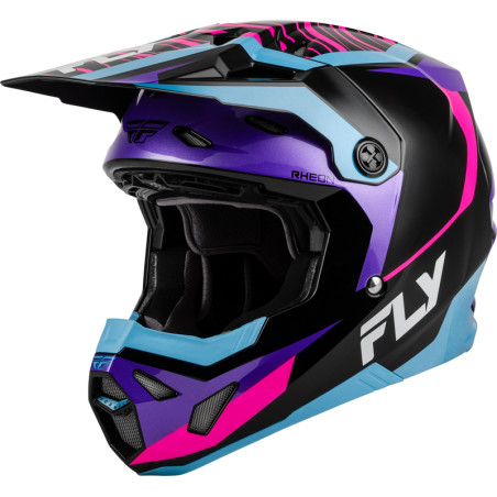 Casque FLY RACING Formula CP Charge - noir/violet/rose/bleu