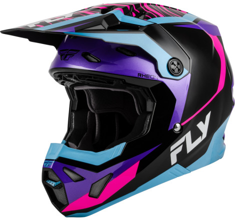 Casque FLY RACING Formula CP Charge - noir/violet/rose/bleu