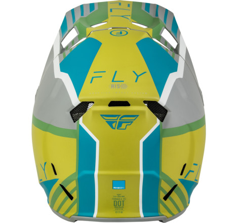 Casque FLY RACING Formula CC Strike - gris mat/Green/Teal