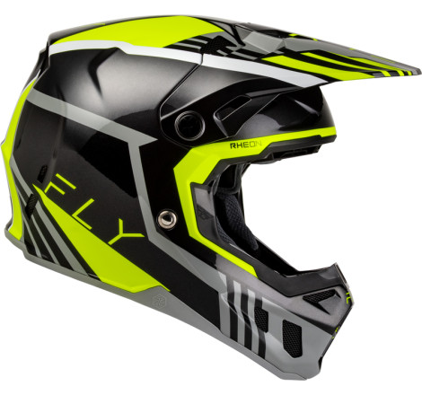 Casque FLY RACING Formula CC Strike - gris/noir/Hi-Vis