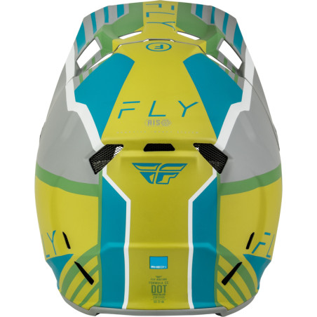 Casque FLY RACING Formula CC Strike - gris mat/Green/Teal